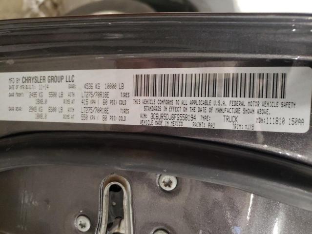 3C6UR5DJ6FG558194 - 2015 RAM 2500 SLT ნაცრისფერი ფოტო 12