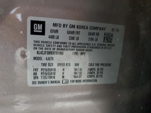 KL4CJFSB9EB781960 - 2014 BUICK ENCORE CONVENIENCE 棕色 照片 14