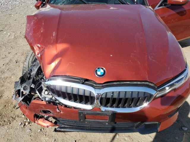 WBA5R7C06LFH41027 - 2020 BMW 330XI Pomarańczowy zdjęcie 11