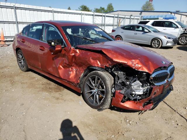 WBA5R7C06LFH41027 - 2020 BMW 330XI Pomarańczowy zdjęcie 4