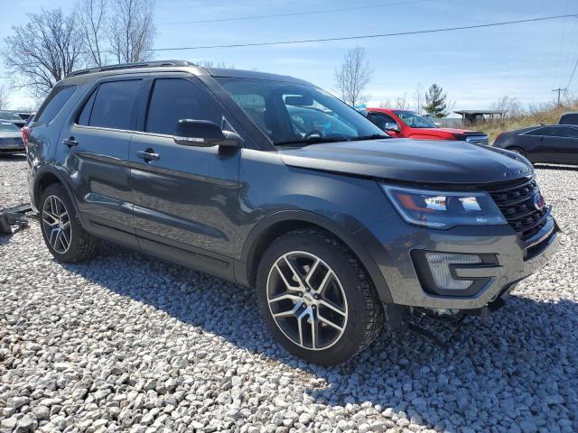 1FM5K8GT8HGD23662 - 2017 FORD EXPLORER SPORT GRAY photo 4