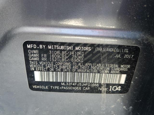 ML32F4FJ5JHF01666 - 2018 MITSUBISHI MIRAGE G4 SE GRAY photo 12