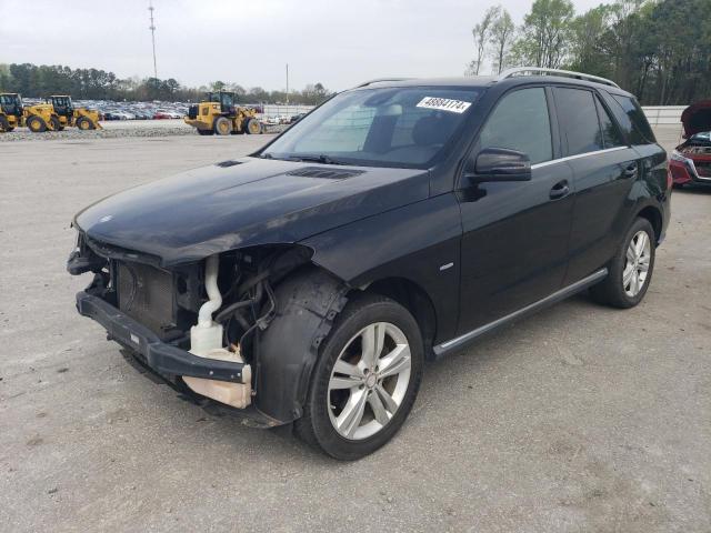 4JGDA5HB8CA077503 - 2012 MERCEDES-BENZ ML 350 4MATIC BLACK photo 1