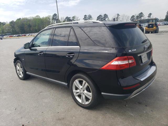 4JGDA5HB8CA077503 - 2012 MERCEDES-BENZ ML 350 4MATIC BLACK photo 2