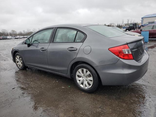 19XFB2F53CE314434 - 2012 HONDA CIVIC LX GRAY photo 2