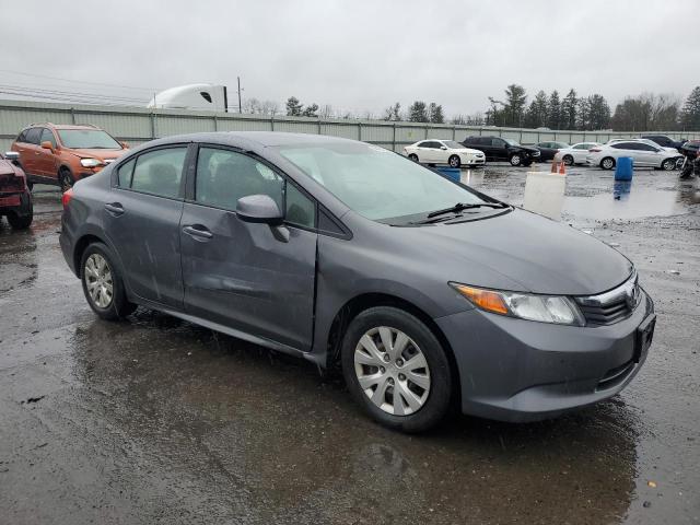 19XFB2F53CE314434 - 2012 HONDA CIVIC LX GRAY photo 4