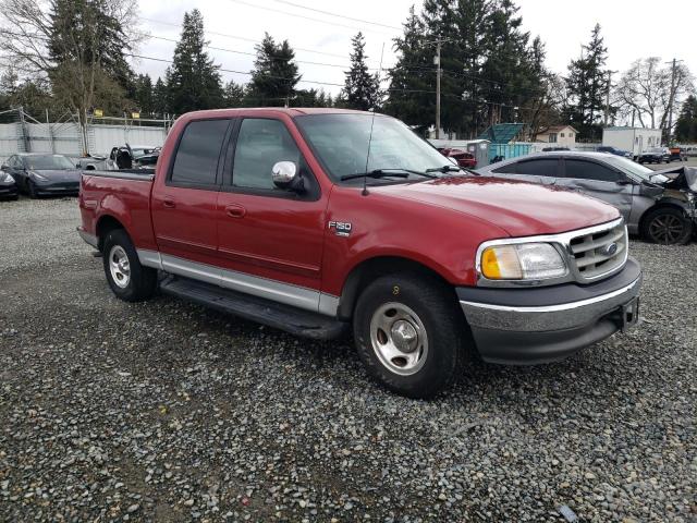 1FTRW07L72KA65232 - 2002 FORD F150 SUPERCREW RED photo 4