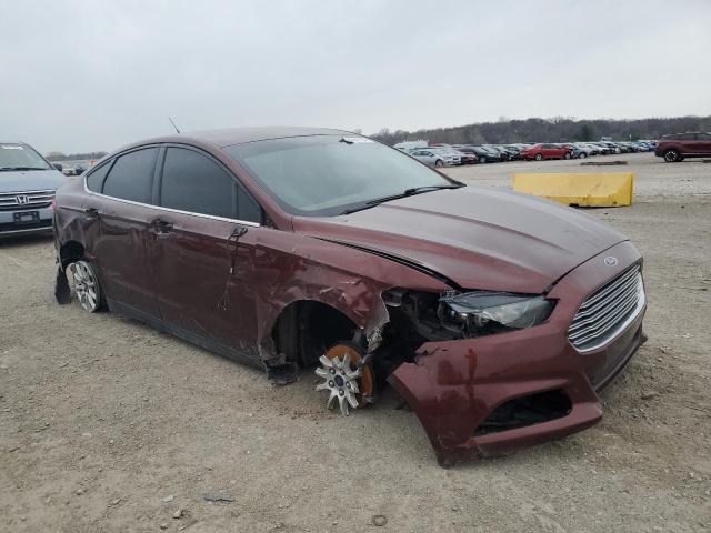 3FA6P0G77FR150839 - 2015 FORD FUSION S BURGUNDY photo 4