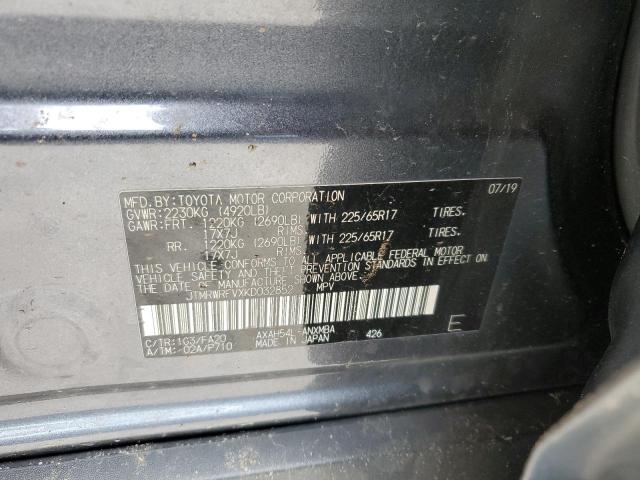 JTMRWRFVXKD032852 - 2019 TOYOTA RAV4 XLE CHARCOAL photo 12