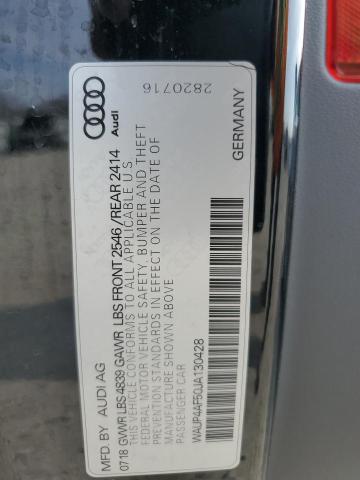 WAUP4AF50JA130428 - 2018 AUDI S5 PREMIUM PLUS 黑色 照片 12