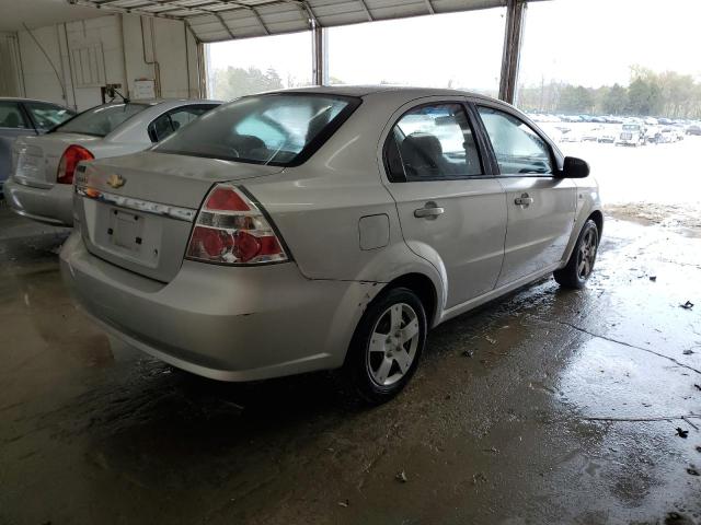 KL1TD56667B132020 - 2007 CHEVROLET AVEO BASE SILVER photo 3