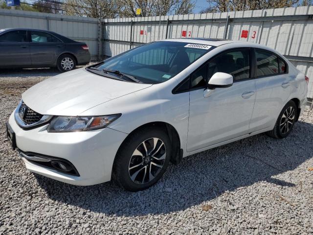 19XFB2F90DE068043 - 2013 HONDA CIVIC EXL WHITE photo 1