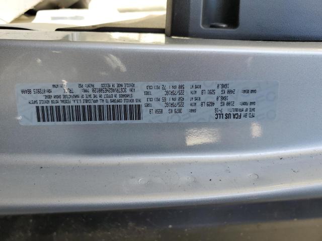 3C6TRVAG2HE500120 - 2017 RAM PROMASTER 1500 STANDARD SILVER photo 10