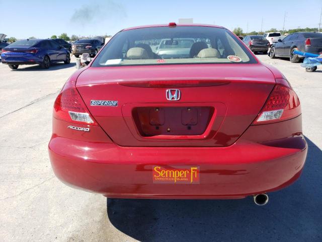 1HGCM726X6A010373 - 2006 HONDA ACCORD EX RED photo 6