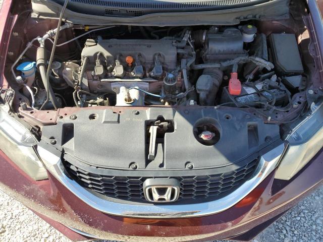 19XFB2F59FE253160 - 2015 HONDA CIVIC LX MAROON photo 11