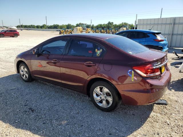 19XFB2F59FE253160 - 2015 HONDA CIVIC LX MAROON photo 2