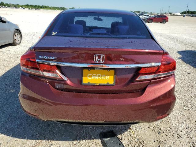 19XFB2F59FE253160 - 2015 HONDA CIVIC LX MAROON photo 6