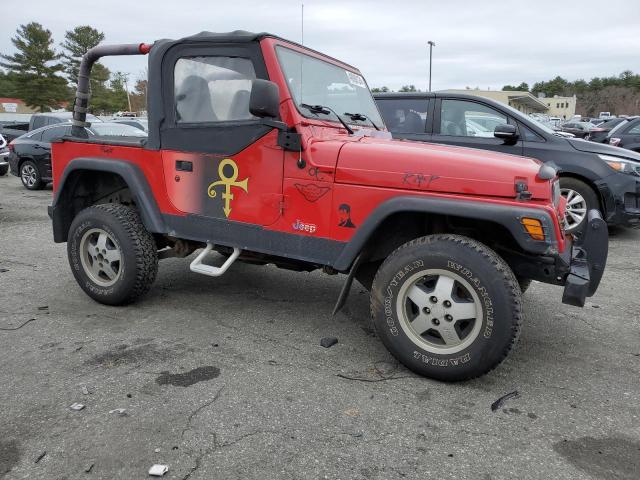 1J4FA29P72P716952 - 2002 JEEP WRANGLER / SE RED photo 4