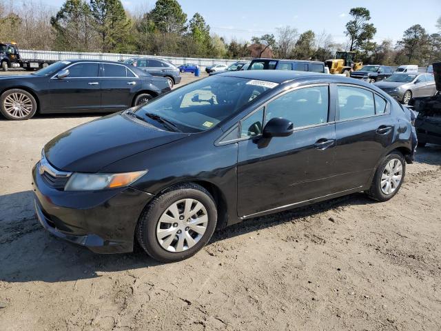 19XFB2F57CE096059 - 2012 HONDA CIVIC LX BLACK photo 1