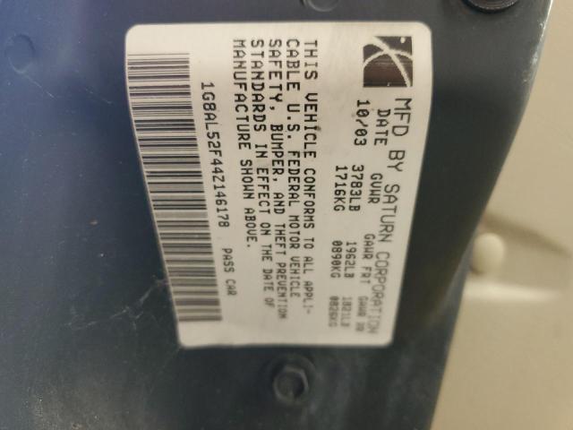 1G8AL52F44Z146178 - 2004 SATURN ION LEVEL 3 GOLD photo 12