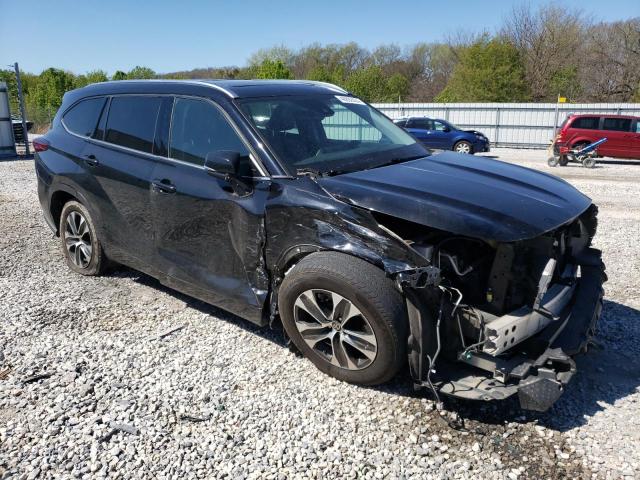 5TDGZRAH3MS031341 - 2021 TOYOTA HIGHLANDER XLE BLACK photo 4