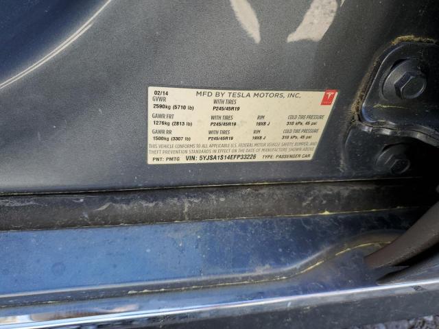 5YJSA1S14EFP33226 - 2014 TESLA MODEL S Boz foto 13