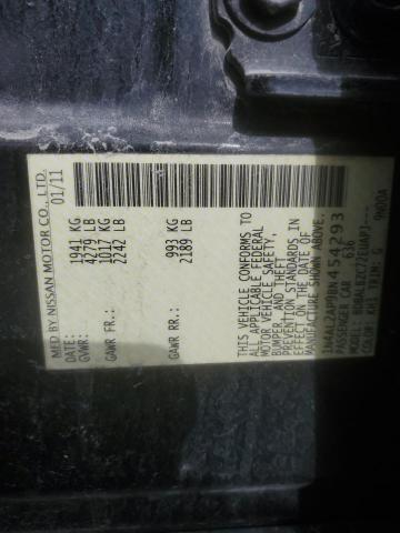 1N4AL2AP9BN454293 - 2011 NISSAN ALTIMA BASE BLACK photo 12