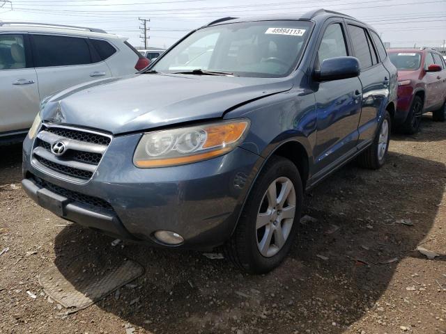 5NMSH13E38H136438 - 2008 HYUNDAI SANTA FE SE BLUE photo 1