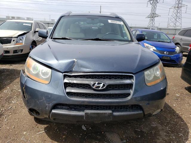 5NMSH13E38H136438 - 2008 HYUNDAI SANTA FE SE BLUE photo 5