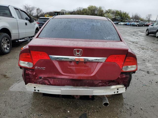 19XFA1F6XAE072146 - 2010 HONDA CIVIC LX-S MAROON photo 6