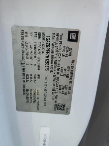 1GAZGPFF7H1263575 - 2017 CHEVROLET EXPRESS G3 LT WHITE photo 14