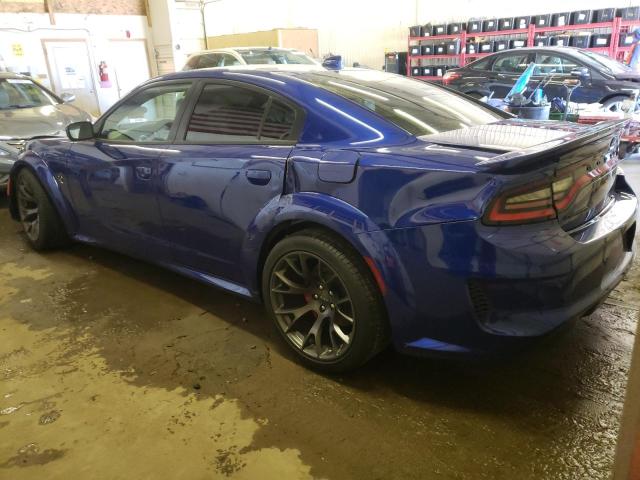 2C3CDXL99MH500183 - 2021 DODGE CHARGER SRT HELLCAT BLUE photo 2