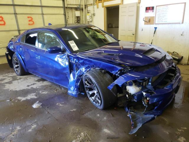 2C3CDXL99MH500183 - 2021 DODGE CHARGER SRT HELLCAT BLUE photo 4