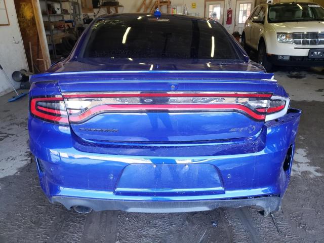 2C3CDXL99MH500183 - 2021 DODGE CHARGER SRT HELLCAT BLUE photo 6