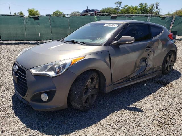 KMHTC6AE8EU207054 - 2014 HYUNDAI VELOSTER TURBO GRAY photo 1