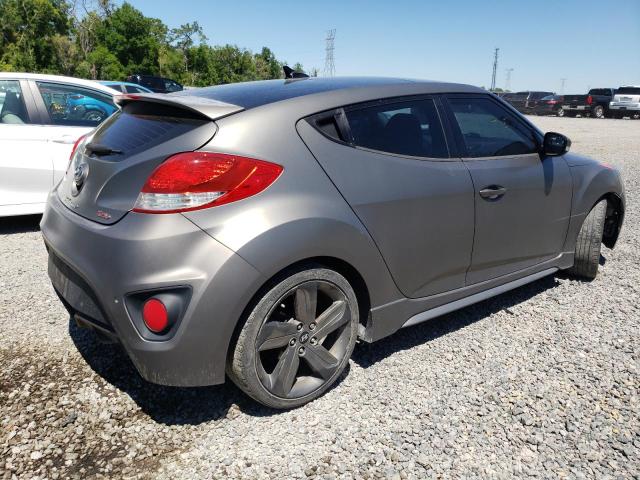 KMHTC6AE8EU207054 - 2014 HYUNDAI VELOSTER TURBO GRAY photo 3