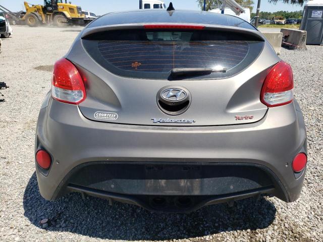 KMHTC6AE8EU207054 - 2014 HYUNDAI VELOSTER TURBO GRAY photo 6