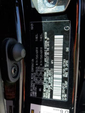 JTJKM7BXXN5310132 - 2022 LEXUS GX 460 BLACK photo 13