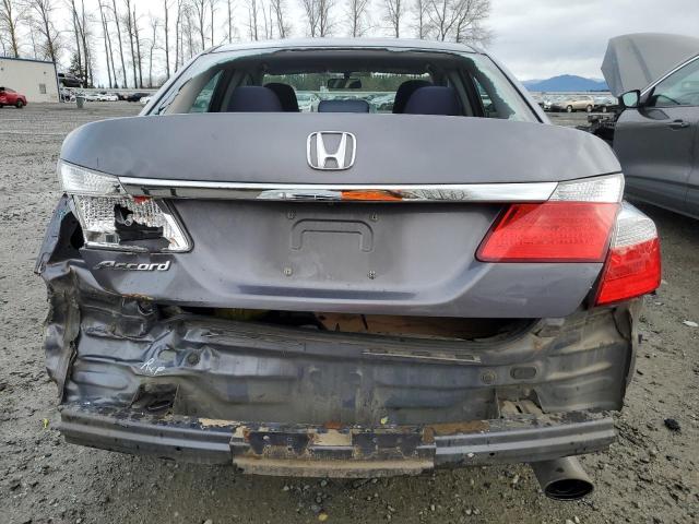 1HGCR2F36FA063740 - 2015 HONDA ACCORD LX GRAY photo 6