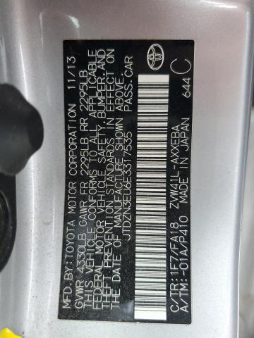 JTDZN3EU6E3317535 - 2014 TOYOTA PRIUS V SILVER photo 12