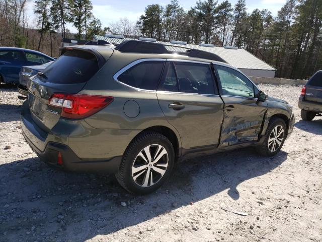 4S4BSANC0K3335543 - 2019 SUBARU OUTBACK 2.5I LIMITED GREEN photo 3