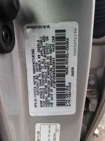 4T1BF30K83U050843 - 2003 TOYOTA CAMRY LE SILVER photo 12