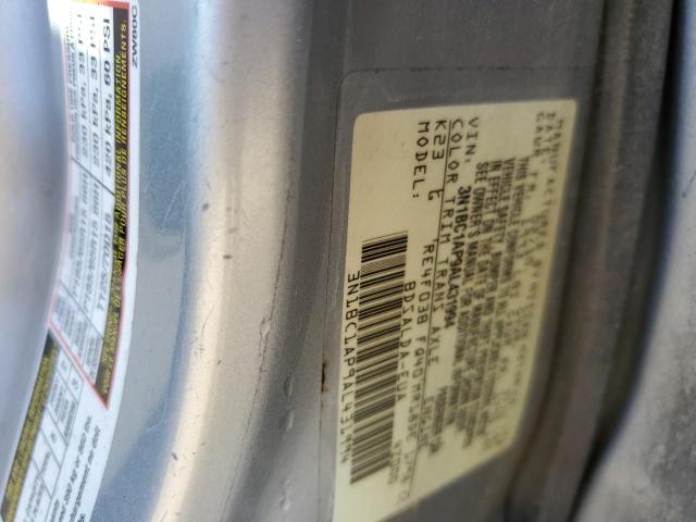 3N1BC1AP9AL431994 - 2010 NISSAN VERSA S SILVER photo 12