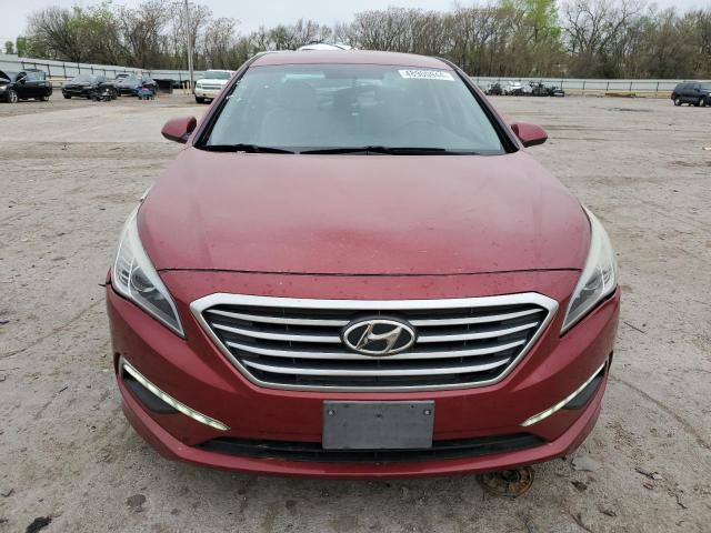 5NPE24AF1FH005424 - 2015 HYUNDAI SONATA SE RED photo 5