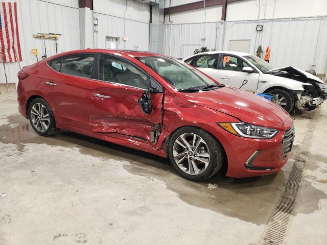 5NPD84LF1HH152059 - 2017 HYUNDAI ELANTRA SE RED photo 4