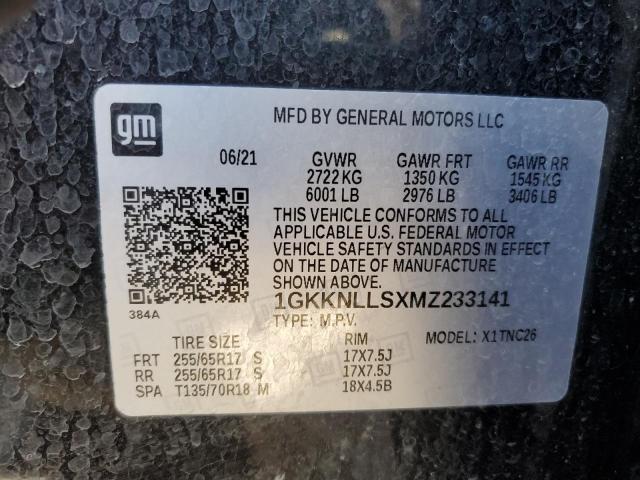 1GKKNLLSXMZ233141 - 2021 GMC ACADIA AT4 BLACK photo 14