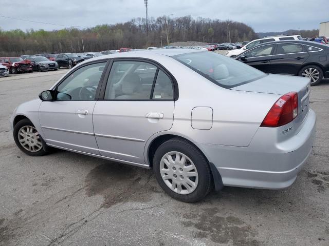 1HGES16585L021646 - 2005 HONDA CIVIC LX SILVER photo 2