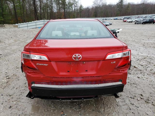 4T4BF1FK4CR201260 - 2012 TOYOTA CAMRY BASE RED photo 6
