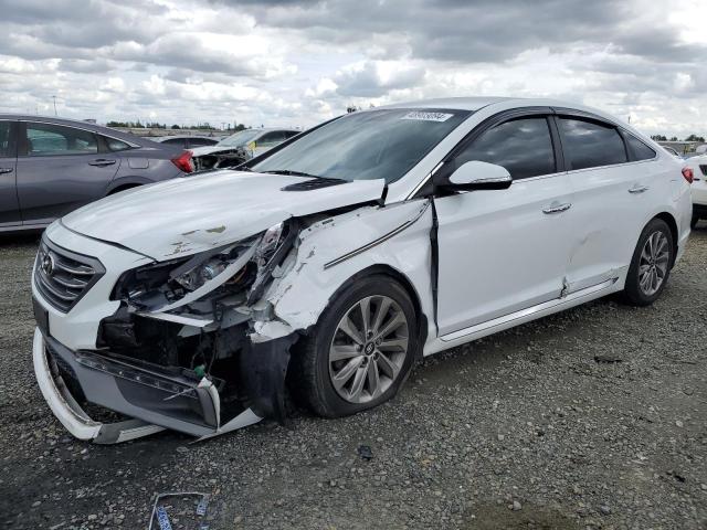 5NPE34AF1FH214403 - 2015 HYUNDAI SONATA SPORT WHITE photo 1