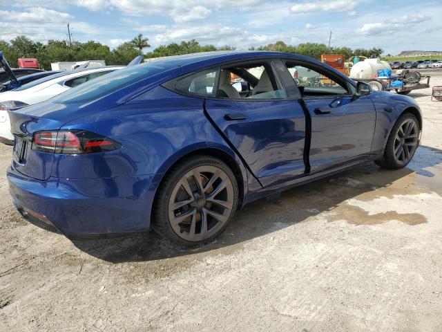 5YJSA1E5XNF489385 - 2022 TESLA MODEL S Կապույտ լուսանկար 3